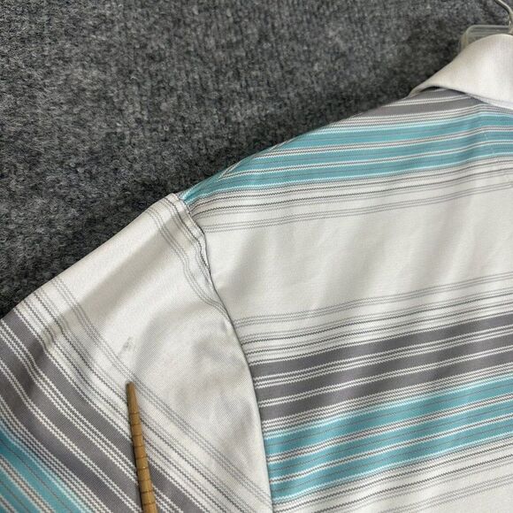 Ben Hogan‎ Shirt Mens Large White Blue Golf Polo Performance Short Sleeve Adult​ - Picture 4 of 7
